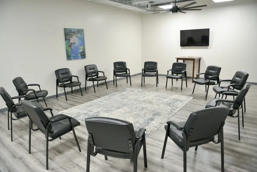 Group therapy room at Tulip Hill Recovery in Murfreesboro, Tennessee